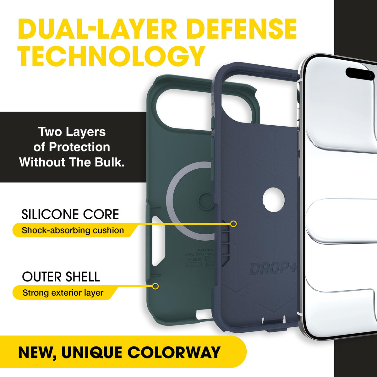 OtterBox close-up of rear camera area protecting lenses and improving durability