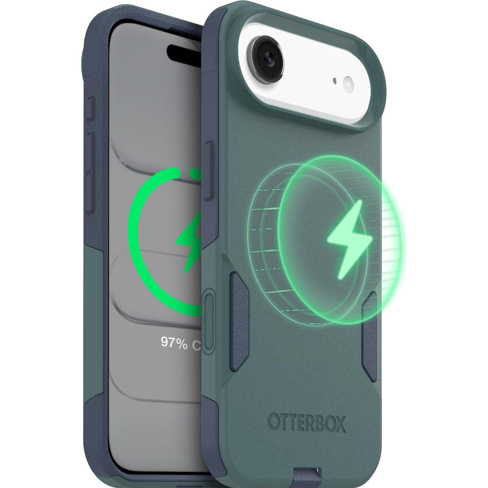 OtterBox front view showing slim Saltwater Breeze profile and pocket-friendly benefit