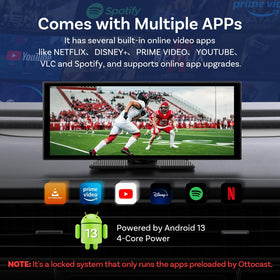 OTTOCAST 11.4 inch screen Android Auto map view helps with real-time navigation.