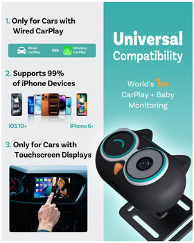 Ottocast 150-degree wide-angle lens captures the rear seating area.