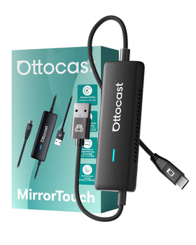 OTTOCAST Mirror Touch on dash enabling wireless CarPlay and app mirroring