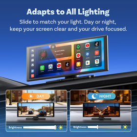 Ottocast OttoScreen AI 11.4-inch brightness slider for day and night readability