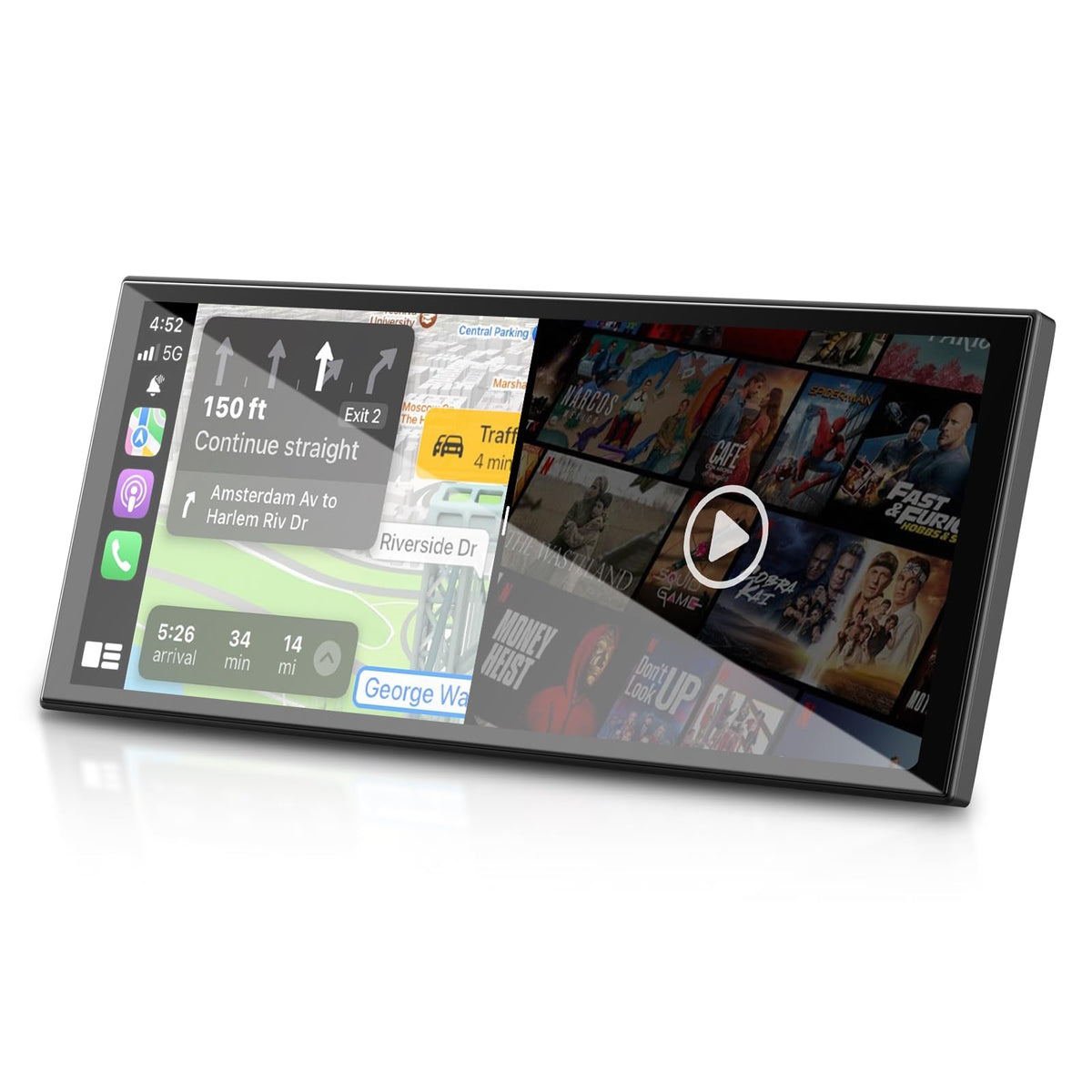 Ottocast OttoScreen AI 11.4-inch front view enhances navigation and entertainment