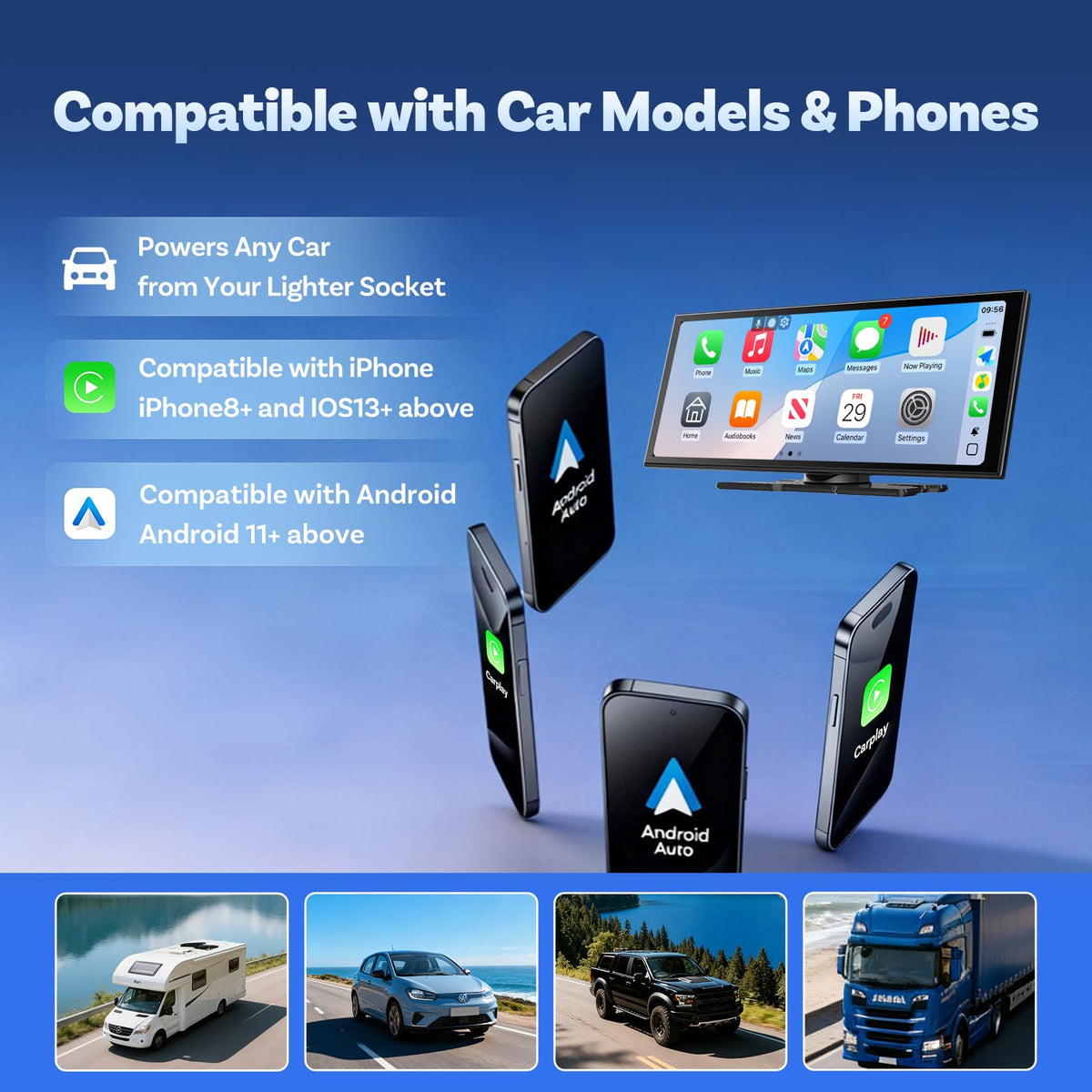 Ottocast OttoScreen AI 11.4-inch HD touchscreen for clear navigation