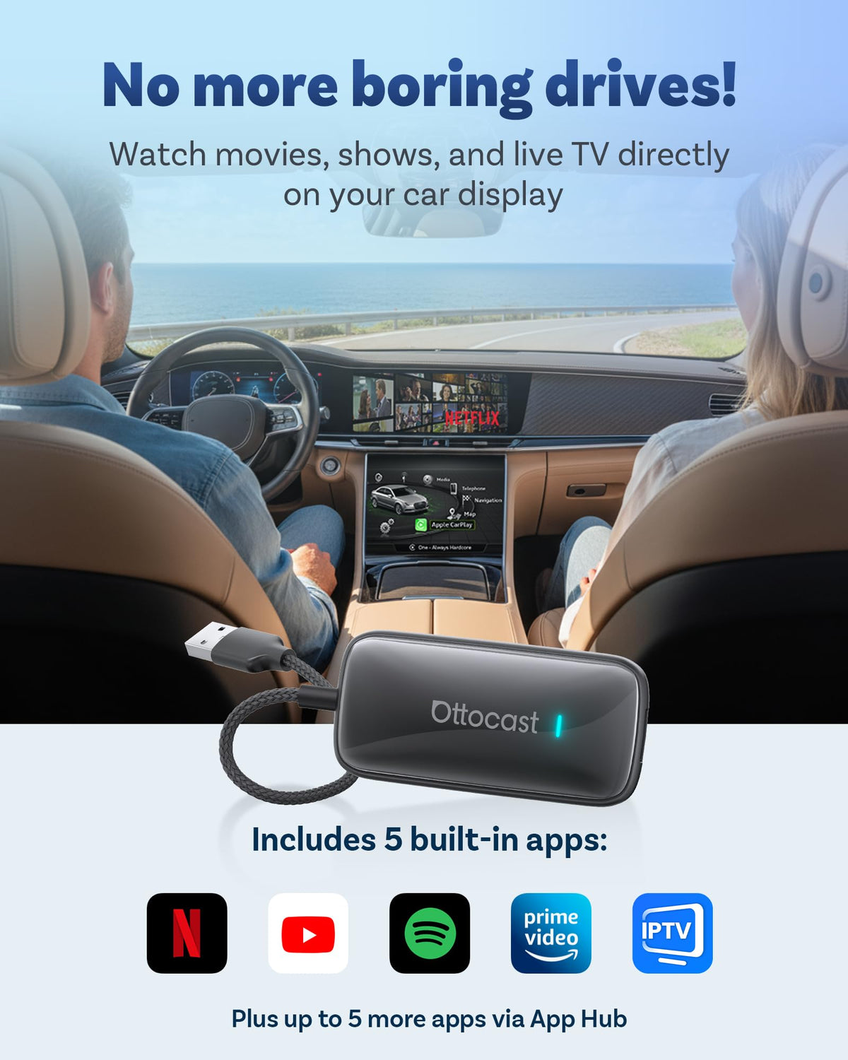 OTTOCAST WiFi 6 and Bluetooth 5.4 ensure fast pairing and stable data