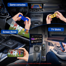 OTTOCAST screen mirroring to car screen mirrors phone content in real time.