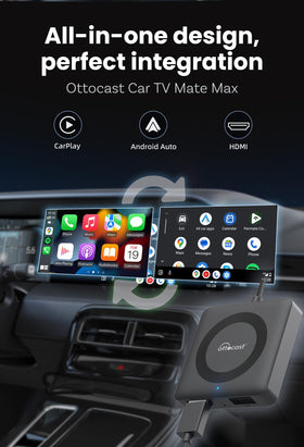 OTTOCAST wireless CarPlay for iPhone enables cable-free navigation and calls.