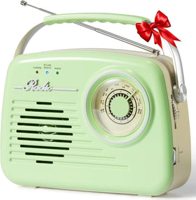 Ottosing portable AM/FM radio in green with compact design for travel and everyday listening.