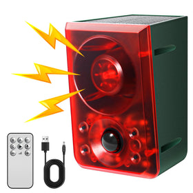 OUDAER front view showing buttons and LEDs for easy control and visible deterrence