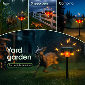 OUDAER mounted on fence protecting garden with directional deterrent