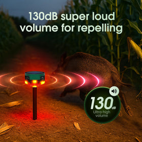 OUDAER speaker and strobe detail showing bright flash and loud output