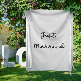 Oudain burlap-style fabric texture detail suitable for boho wedding decor.