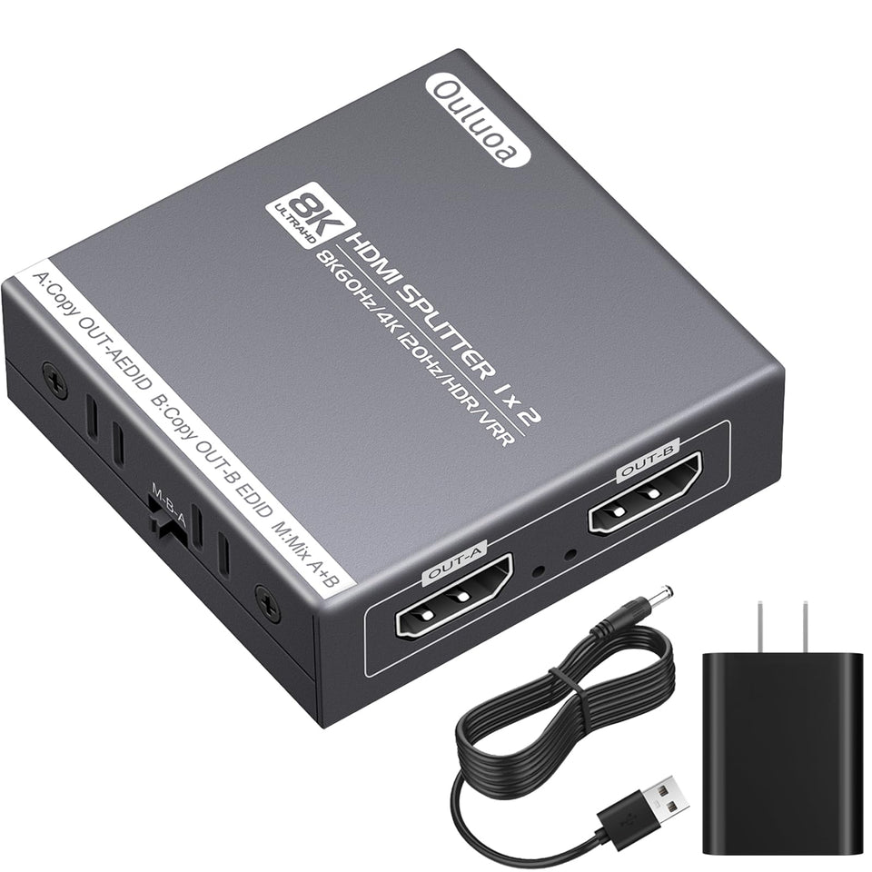 Ouluoa front panel view showing power LED and input port, reliable performance