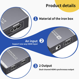 Ouluoa HDCP2.3 and HDMI2.1 label detail, secure protected playback
