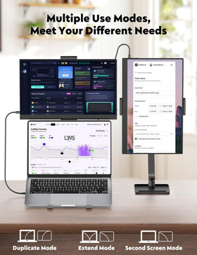 OUNSHLI 15.6-inch portable monitor one-cable connection setup