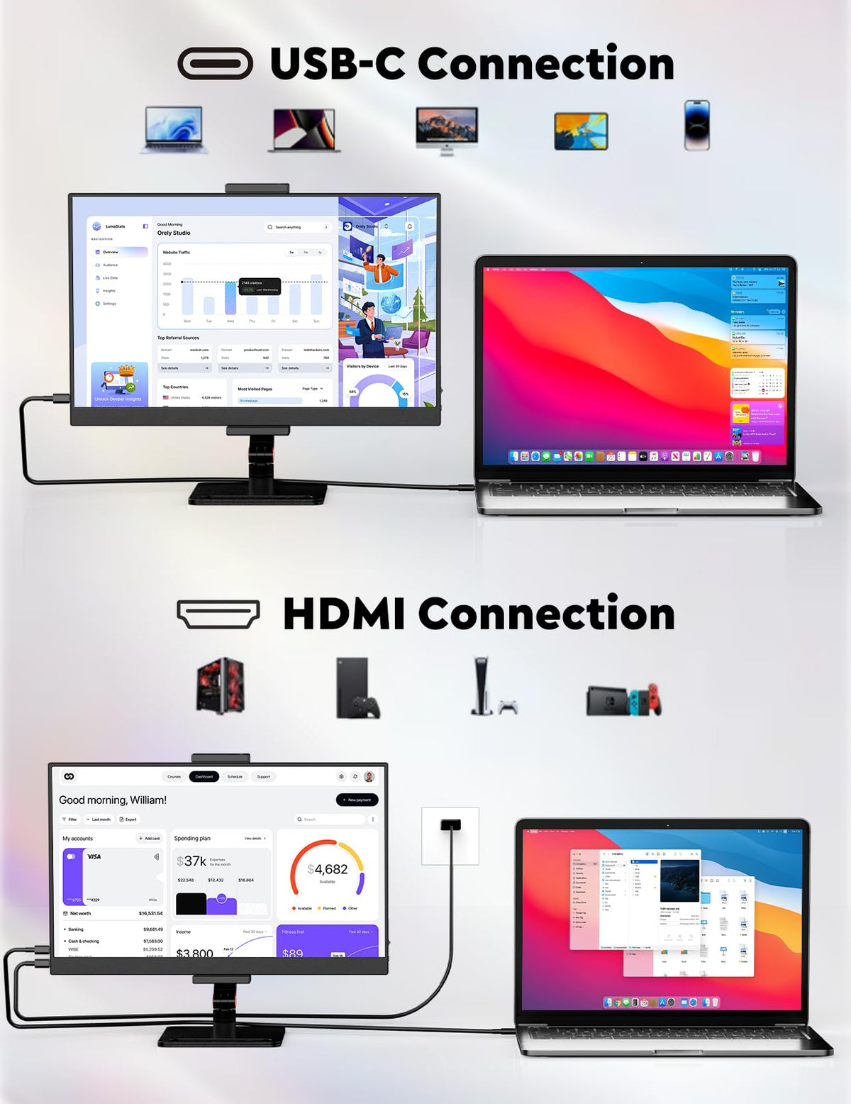 OUNSHLI complete package includes stand case cables and power adapter