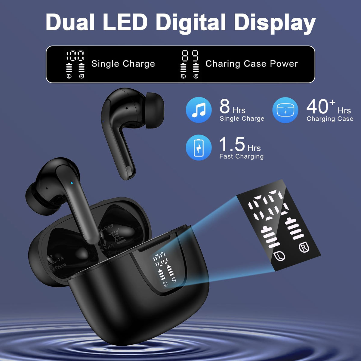 Ououdee earbuds worn by runner showing secure fit and sweat resistance