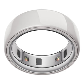 Oura Ring 4 Ceramic Cloud worn on the wrist for sleep and activity insights