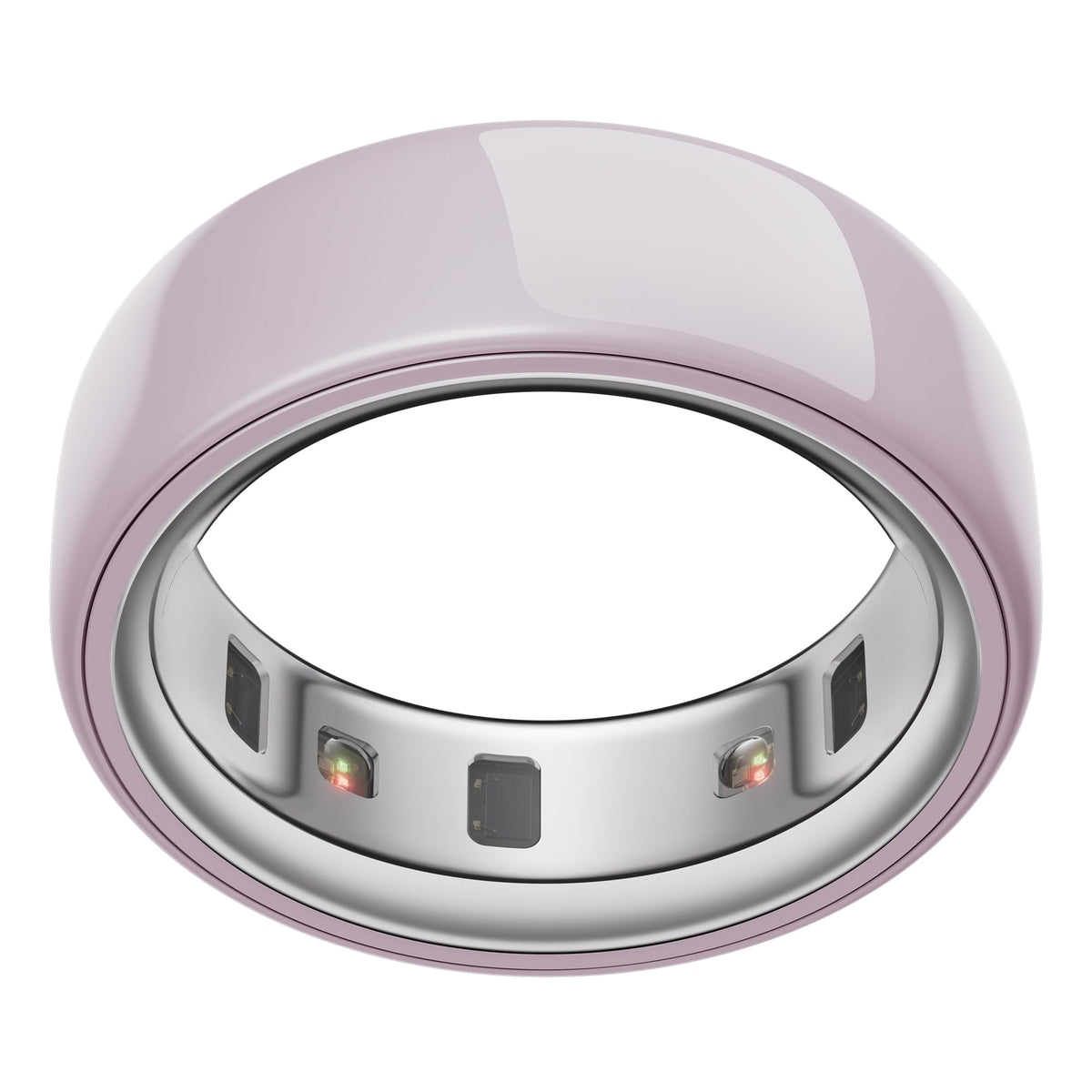OURA Ring 4 Ceramic Petal front view showing elegant wear and health insights