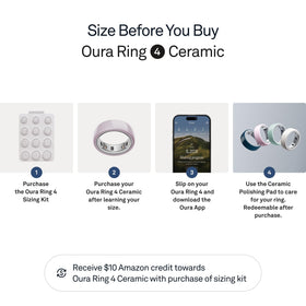 OURA Ring 4 Ceramic Petal worn on finger for continuous sleep and activity tracking