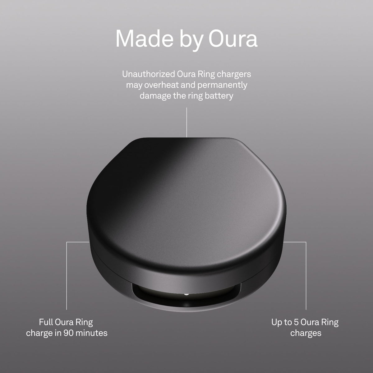 Charging indicator light on OURA Ring 4 case signaling status.