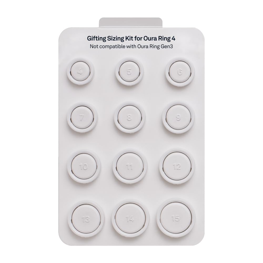 Oura Ring 4 finger size guide card—helps choose the best finger for fit.