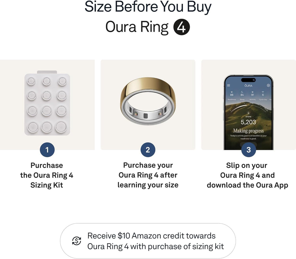 Oura Ring 4 Gold with multiple finishes to showcase versatile style options