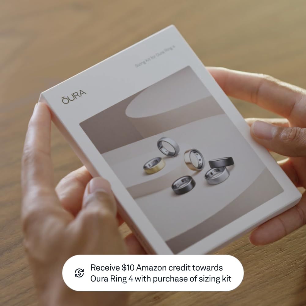 Oura Ring 4 Sizing Kit: credit applied at checkout after purchase