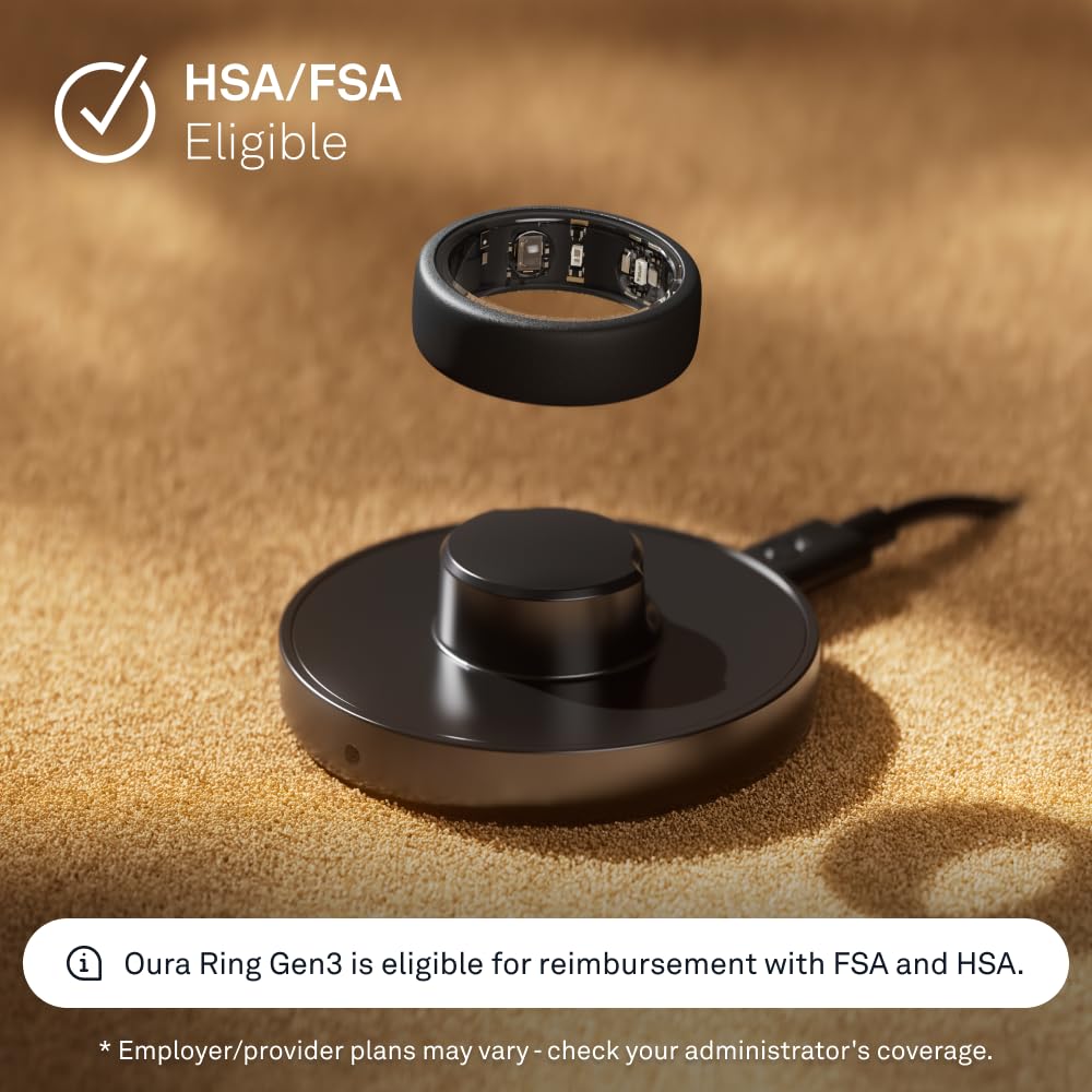 OURA Ring Gen3 Charger in use powers your ring fast and conveniently.