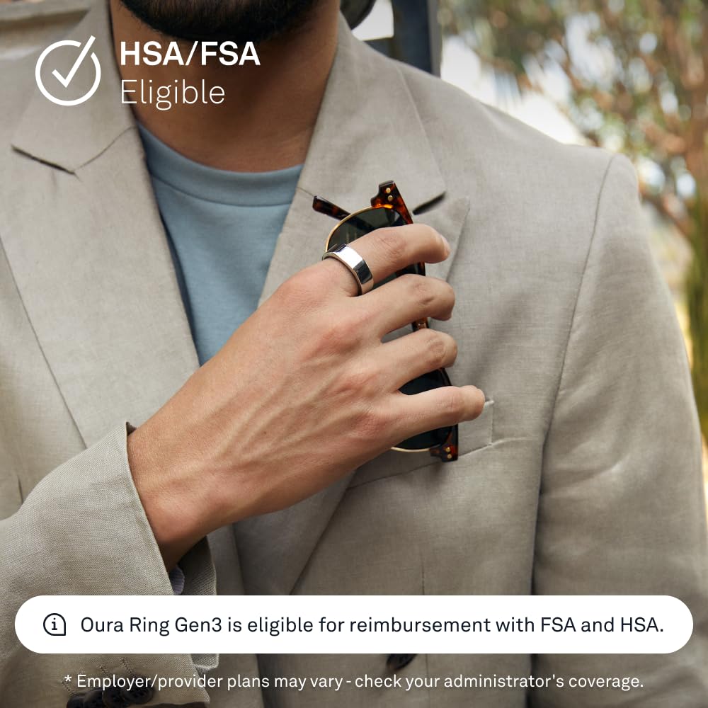 Oura Ring Gen3 Heritage showing long battery life on the device