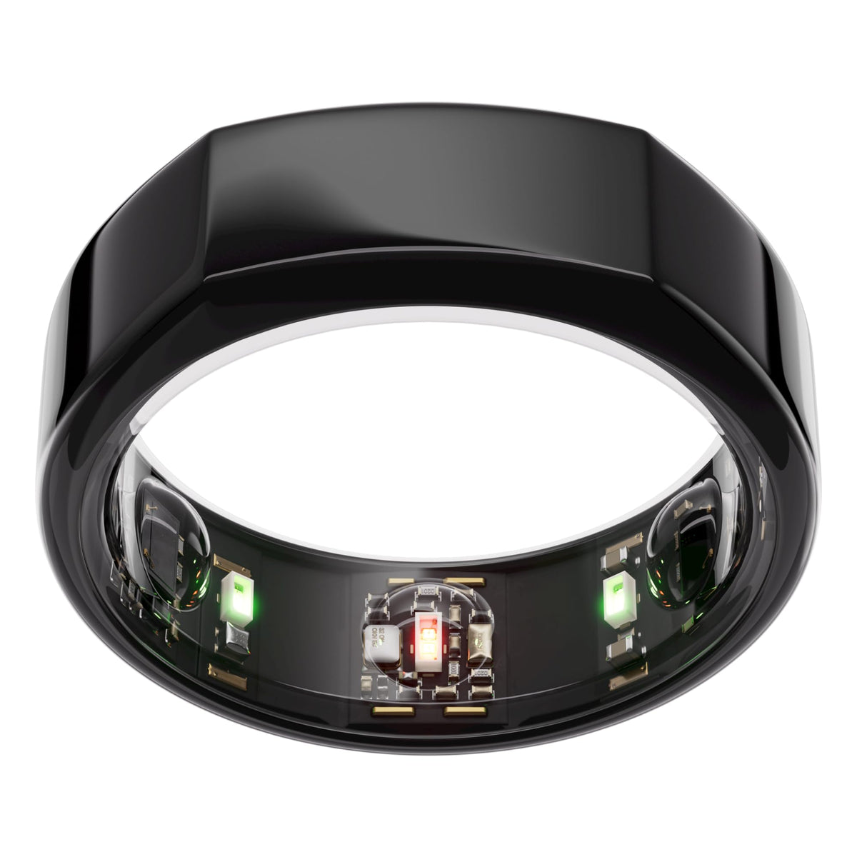 Oura Ring Gen3 Horizon front view in brushed titanium, highlighting design and comfort.