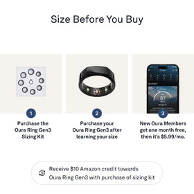 Oura Ring Gen3 Horizon worn on finger, showcasing sleek tracking for daily wellness.