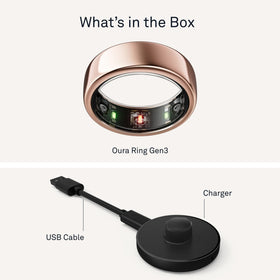 Oura Ring Gen3 Horizon packaging and charger included in the box