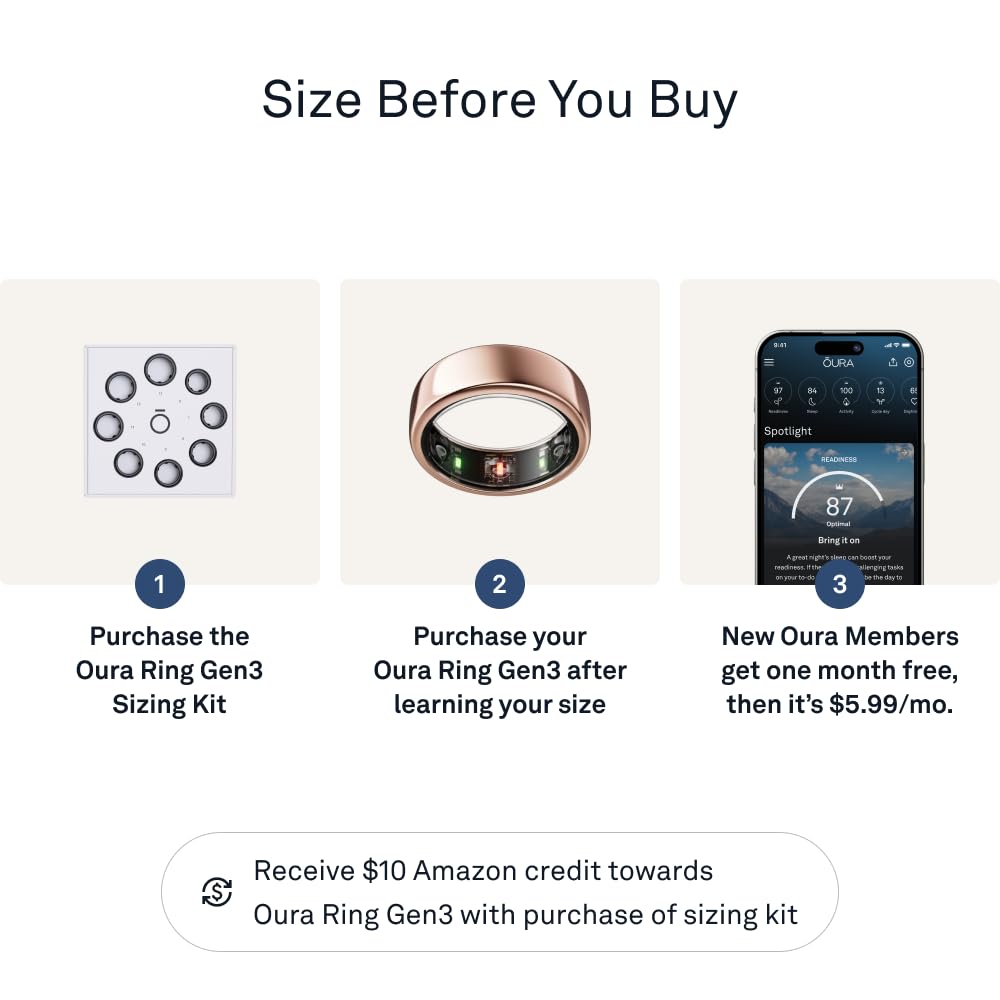 Oura Ring Gen3 Horizon sizing kit helps find the right fit for accurate data