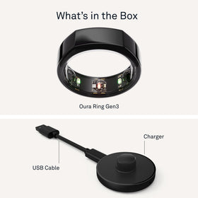 Close-up sensors on Oura Ring Gen3 Horizon, indicating accurate biometrics.