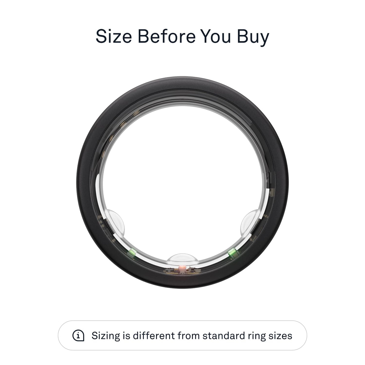 Oura Ring Gen3 Horizon stealth sensor close-up shows health metrics in real time