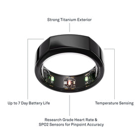 Oura Ring Gen3 Horizon in workout context, demonstrating fitness tracking during activity.