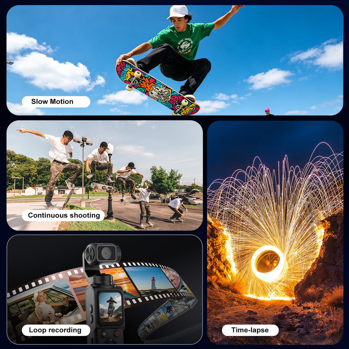 Ourlife wifi and webcam mode for fast sharing and streaming.