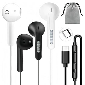 OURWORTL 2-pack USB-C headphones for daily listening on any USB-C device.