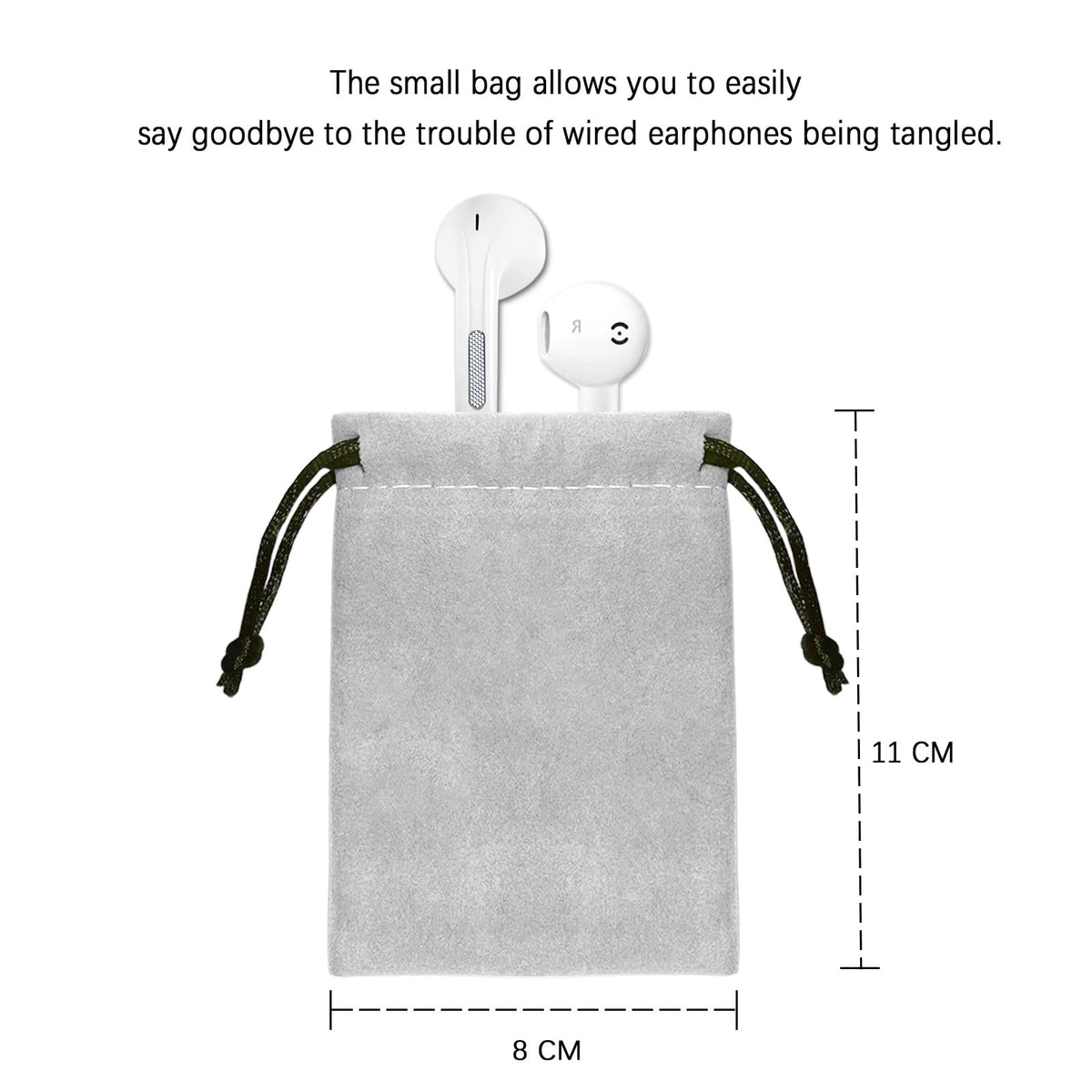 OURWORTL inline microphone and volume control for hands-free calls.