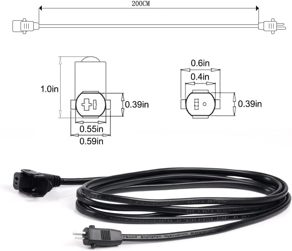 Ousaly 6.5ft extension cord for VersaDesk Ultralite, reach-friendly connectivity.