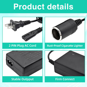 Ousaly thermoelectric cooler power converter delivers reliable 12V power in homes or camps.