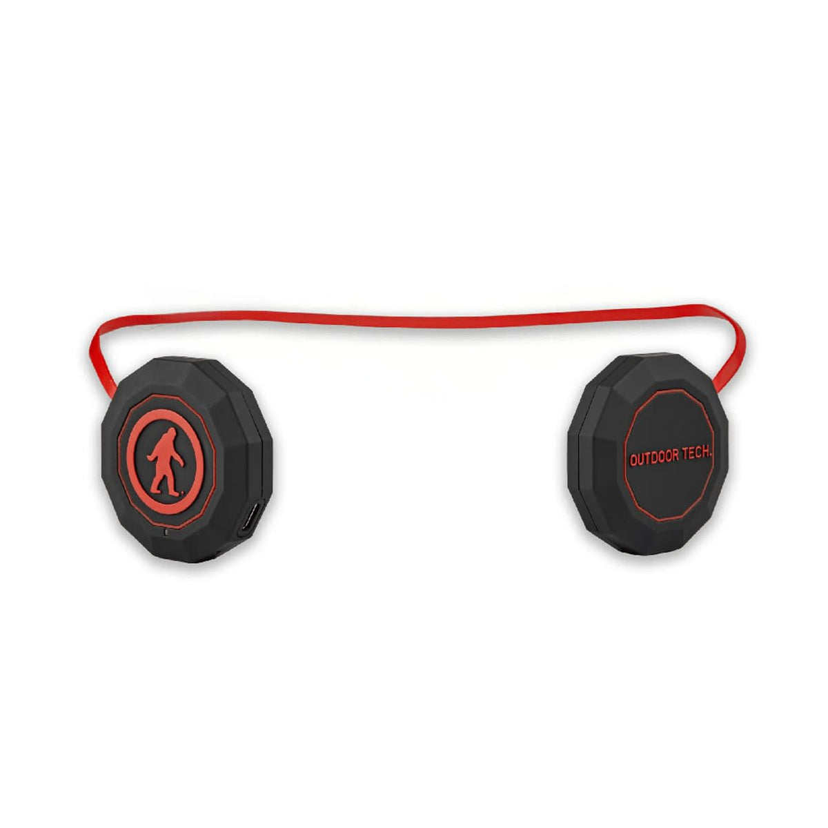 Outdoor Tech CHIPS XV front view showing compact helmet speaker for comfortable audio