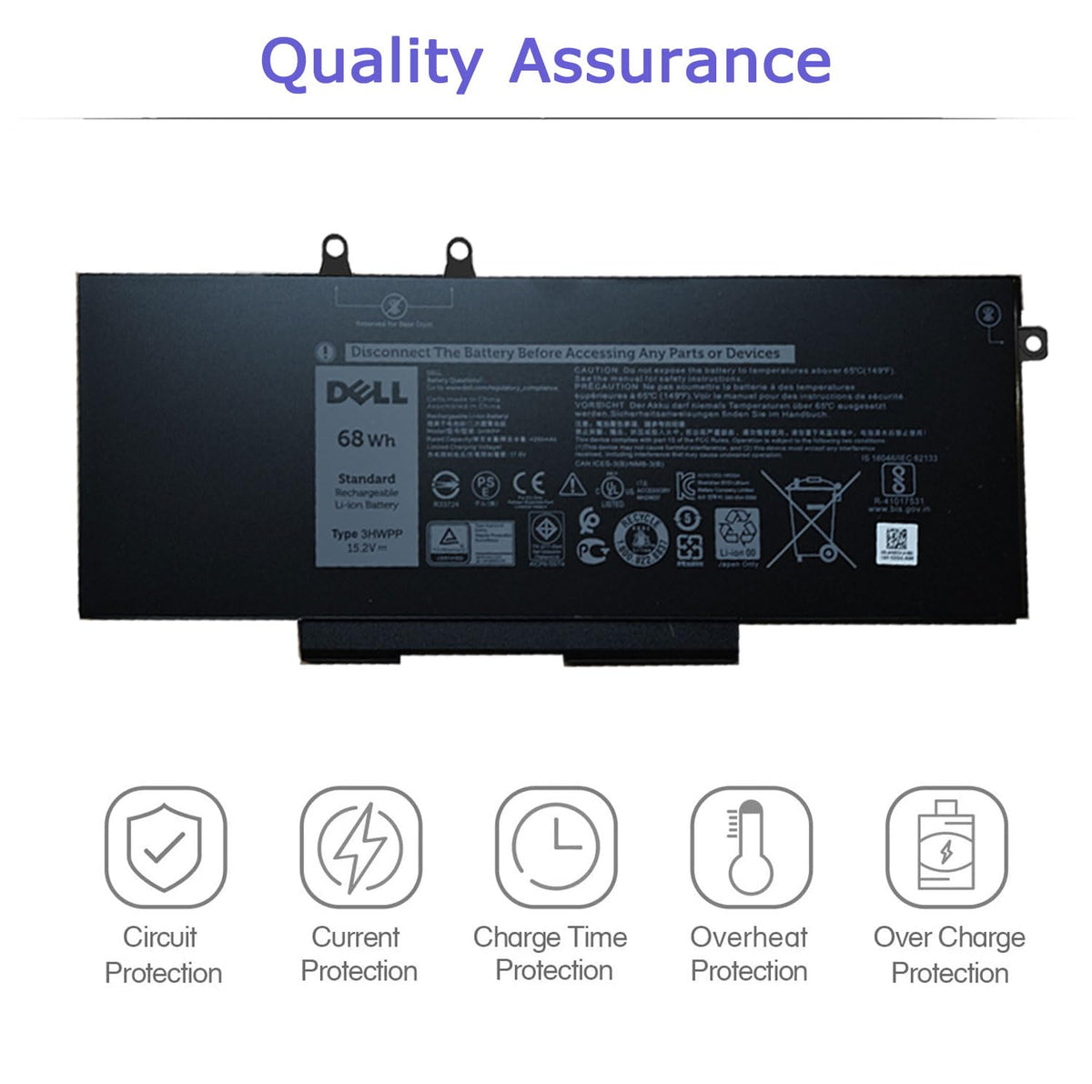 OUTLANDWAY Dell 3HWPP battery recharge cycles support long-term use