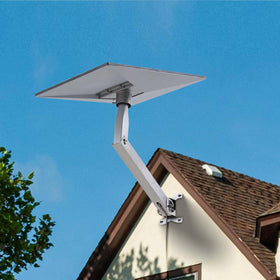 Outrails front view of mounted Starlink Gen3 showing secure dish attachment and stability