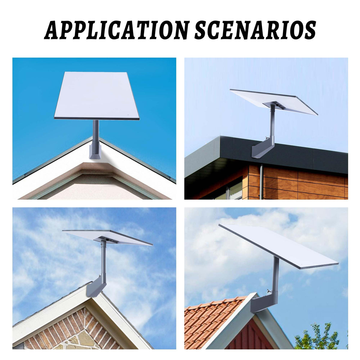 Outrails wall-mounted Gen 3 setup with Starlink dish showing compact profile benefit space saving