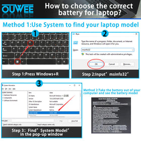 OUWEE battery installed inside laptop demonstrating easy replacement benefit