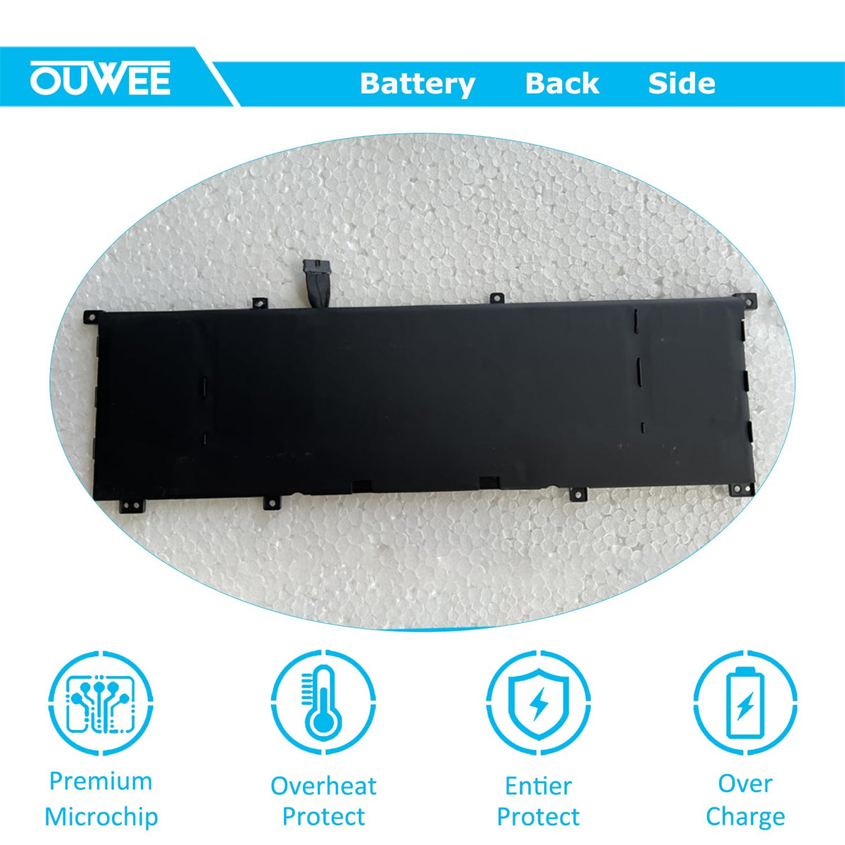 OUWEE battery installed in Dell laptop restoring portable power