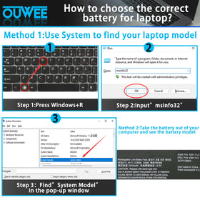 OUWEE battery with included screwdrivers and quick-start guide