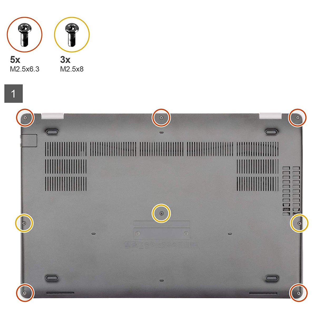 OUWEE battery installed inside a Dell laptop demonstrating straightforward swap
